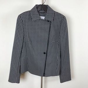 Akris Punto Black Crm Circle-Jacquard Moto Jacket